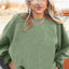 Apricot Ribbed Corded Oversized Sweatshirt