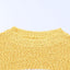 Yellow Colorblock Bubble Sleeve Plus Size Sweater