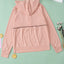 Pink Buttons Front Princess Line Out Seam Hoodie