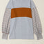 Peach Blossom Colorblock Striped Bishop Sleeve Top