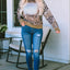 Leopard Print Bleached Long Sleeve Top