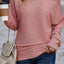 Dusty Pink Textured Knit Long Sleeve Top