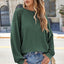 Green Lace Long Sleeve Textured Pullover