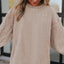 Apricot Ribbed Corded Oversized Sweatshirt