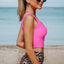 Leopard Square Neck Sleeveless Fashion Print Tankini Set