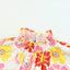 Purple Multicolor Stand Collar Flutter Sleeves Floral Top