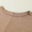 Khaki Solid Color Button Decor Dolman Sleeve Top