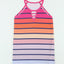 Multicolor Colorful Striped Hollow Out Camisole