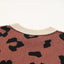 Coffee Leopard Print Colorblock Pullover Sweater