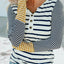 Long Sleeve Stripe Button Henley Top