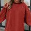 Apricot Ribbed Corded Oversized Sweatshirt