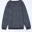 Pink Solid Ribbed Knit Round Neck Pullover Sweatshirt