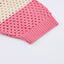 Pink Ribbed Short Sleeve Ombre Eyelet Knitted Cardigan