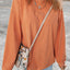 Apricot Ribbed Corded Oversized Sweatshirt