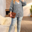 Gray Plus Size Knitted Hollow out Button up Cardigan