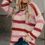 Striped Popcorn Knit Sweater