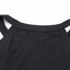 Black Solid Color Crew Neck Tank Top