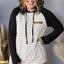 Green Striped Raglan Sleeve Buttoned Pocket Plus Size Hoodie