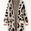 Leopard Animal Print Open Midi Cardigan