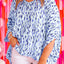 Pink Printed 3/4 Dolman Sleeve Plus Size Blouse