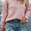 Pale Chestnut Textured Quarter Zip Raglan Sleeve Sweatshirt