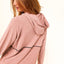 Pink Buttons Front Princess Line Out Seam Hoodie