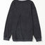 Pink Solid Ribbed Knit Round Neck Pullover Sweatshirt