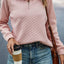 Pale Chestnut Textured Quarter Zip Raglan Sleeve Sweatshirt