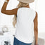 Rose White V Neck Knotted Shoulder Vest