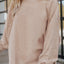 Apricot Ribbed Corded Oversized Sweatshirt