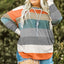 Pink Stripe Plus Size Colorblock Pullover Top