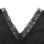 Black Lace Splicing Open Back V Neck Tank Top