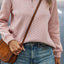 Pale Chestnut Textured Quarter Zip Raglan Sleeve Sweatshirt