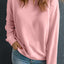 Red Solid Classic Crewneck Pullover Sweatshirt