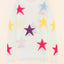 White Colorful Star Pattern Loose Sweater