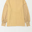 Peach Blossom Colorblock Striped Bishop Sleeve Top