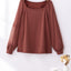 Gold Flame Square Neck Plus Size Knit Top