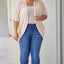 Purple Shimmer Ribbed Texture Plus Size Cardigan