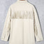 White Fringe Trim Plus Size Suede Shacket