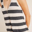 Red Striped V Neck Tank Top