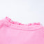 Pink Retro Frilled Seam Crinkle Puff Sleeve Blouse