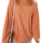 Apricot Ribbed Corded Oversized Sweatshirt