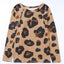 Leopard Print Long Sleeve Loose Top