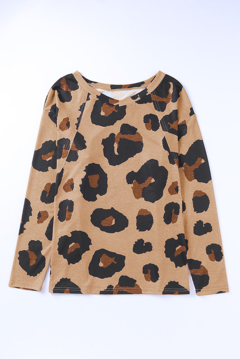 Leopard Print Long Sleeve Loose Top