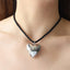 Large Glossy Three-dimensional Heart Necklace