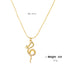 Copper Plated Zircon Snake Pendant Necklace