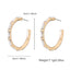 C-shaped Diamond Necklace Earrings