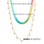 Colorful Gradient Flat Snake Necklace