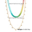 Colorful Gradient Flat Snake Necklace