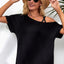 Black Asymmetric Criss Cross One Shoulder T Shirt